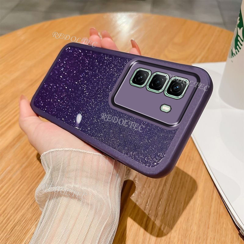 เคส Infinix Hot 50 50Pro 50 Pro+ 4G 5G 2024 Luxury Glitter Casing Infinix Hot50 Pro Hot 50 Pro Plus ProPlus Gradient Bling Clear Silicone Cover พร้อมเลนส์ป้องกัน
