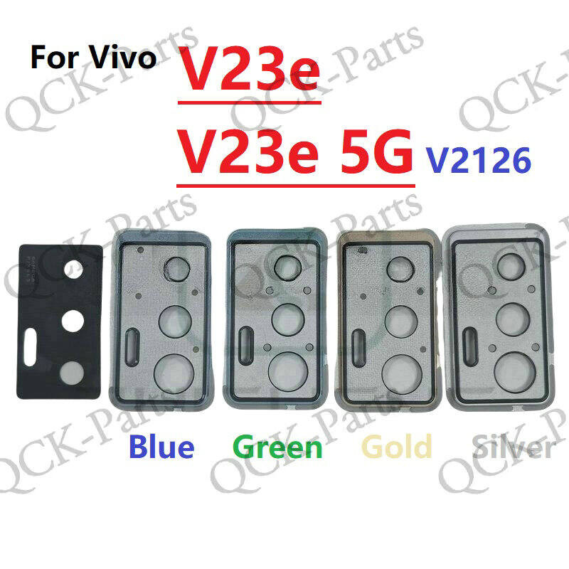 สําหรับ Vivo V23e V23e 5G V2126 ด้านหลังกล้องด้านหลังฝาครอบเลนส์พร้อมกรอบผู้ถืออะไหล่