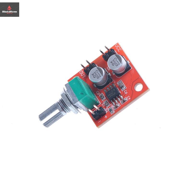 COD LM386 Electret Microphone Power Amplifier Board Gain 200 Times 3.7V-12V ใหม่