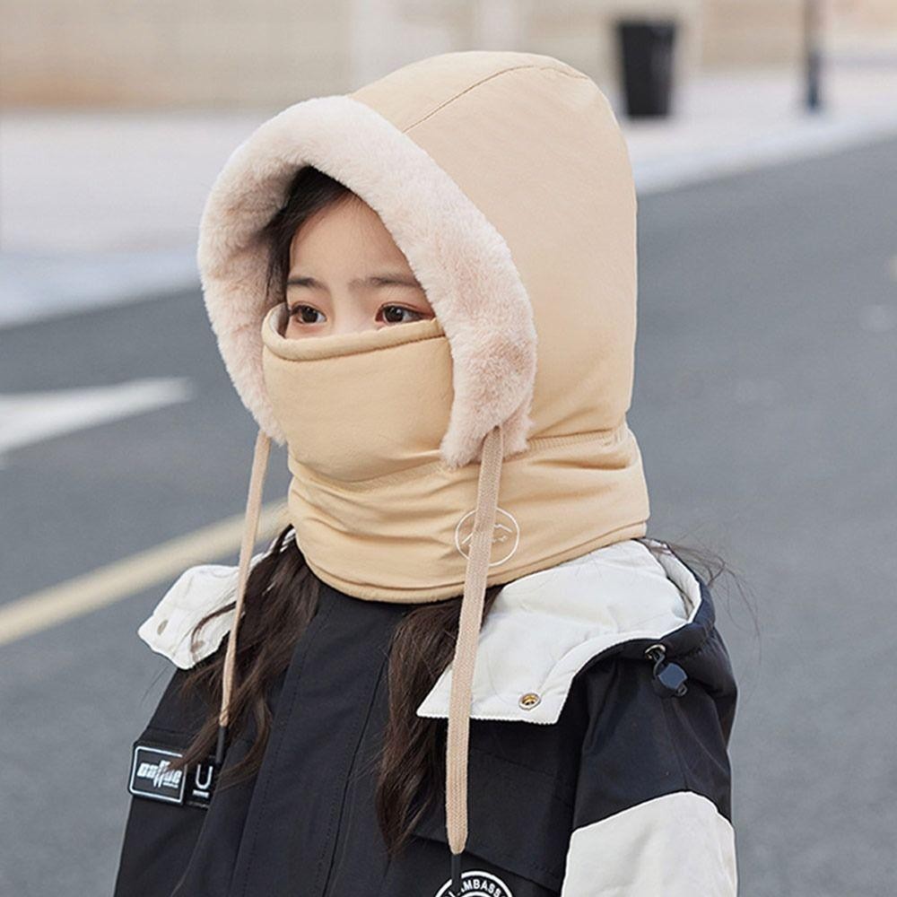 หมวกเด็กฤดูหนาว ดีไซน์สำหรับชายและหญิง กันลม ป้องกันหูอบอุ่น พร้อมขนแกะและไหมพรม - รูปที่ 5