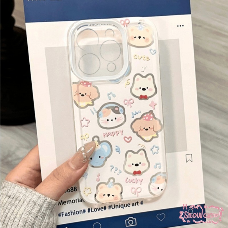 ลูกสุนัขลูกแมวน่ารักดาวโคอา เคสOppo A17 A15 A38 A1K A58 A9 A3s A18 A16K A31 A53 A16 A54s A7 A54 A76 A57 A74 Reno 10 8T 5