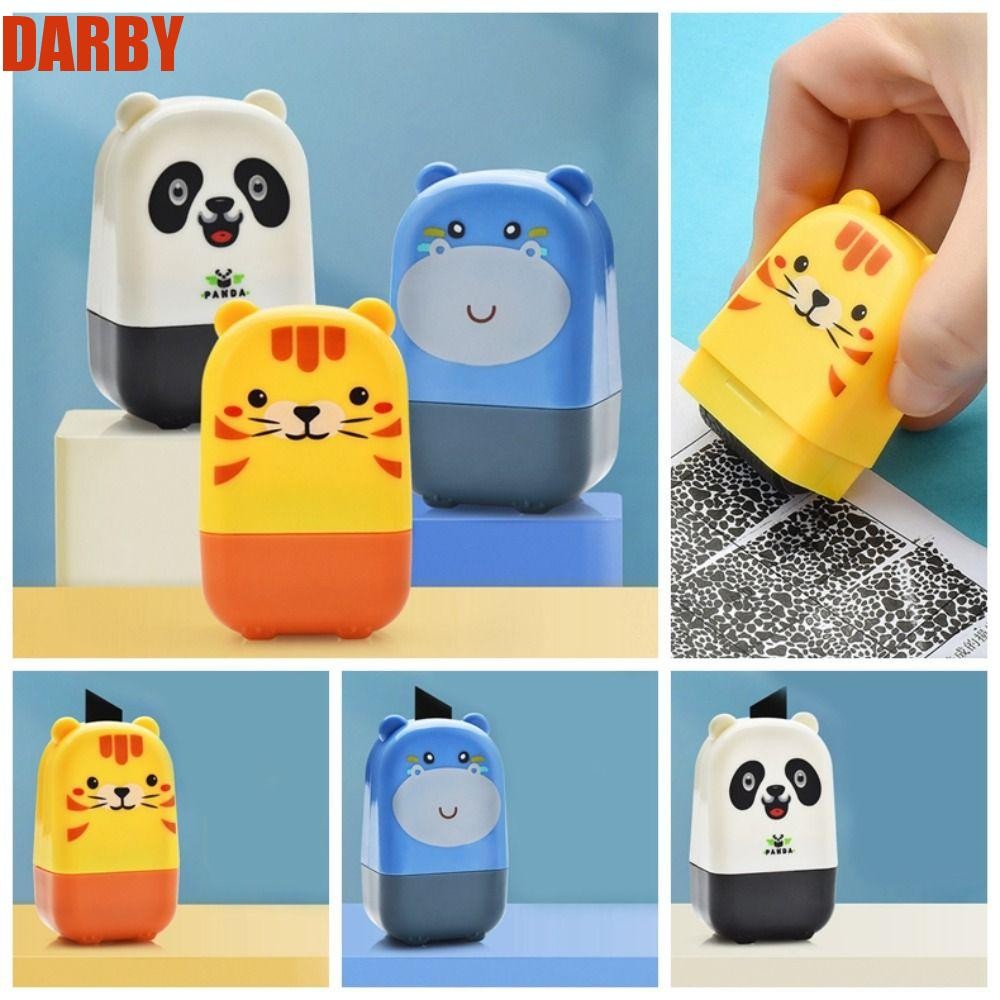 Darby ลูกกลิ้งแสตมป์รักษาความปลอดภัย, Express Bill Applicator Privacy Applicator Rolling Privacy Seal, 3 สี Express กําลังแกะกล่องป้องกันสัตว์รูปร่าง Confidential Seal นักเรียน