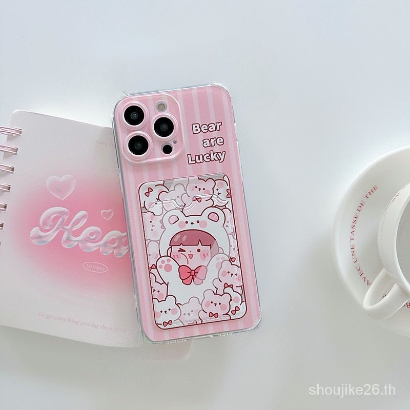 ซองใส่บัตรเคสมือถือเคสป้องกัน iphone15pro 78PLUS สำหรับ Apple 14โปร่งใส13PROMAX ton2