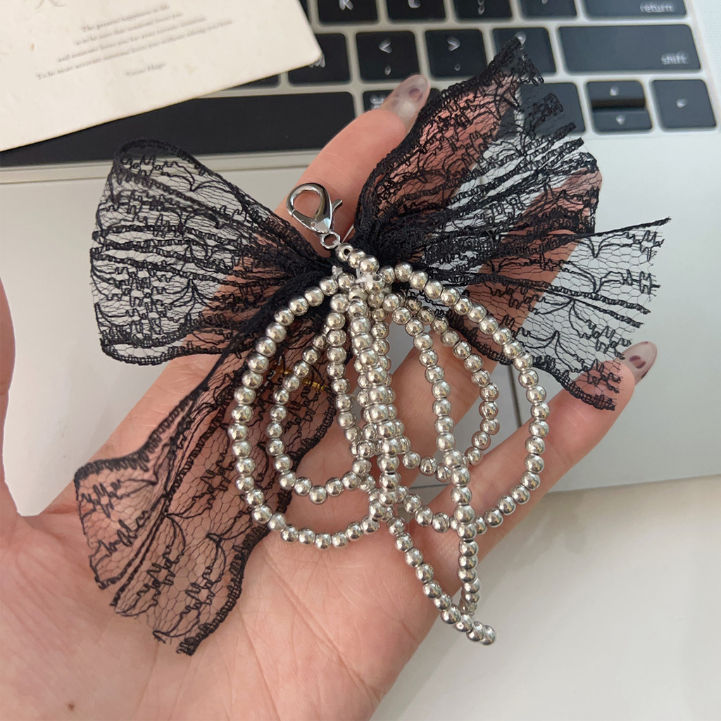 เกาหลี Y2k Pearl Bow รองเท้า Shoelaces Decor Buckle - Charm ลูกไม้ไข่มุกลูกปัด String Bowknot หัวเข็มขัด Sneakees รองเท้าหนังลําลองตกแต่ง