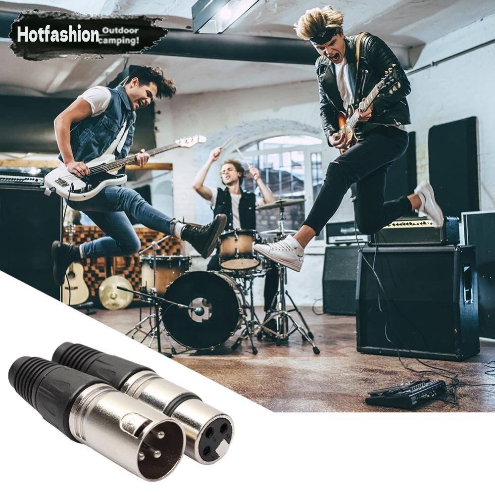 8ชิ้น4ชาย4หญิงแคนนอน XLR 3เข็มหมุด ปลั๊กไมโครโฟนสายสัญญาณเสียงขั้วต่อสายไฟ