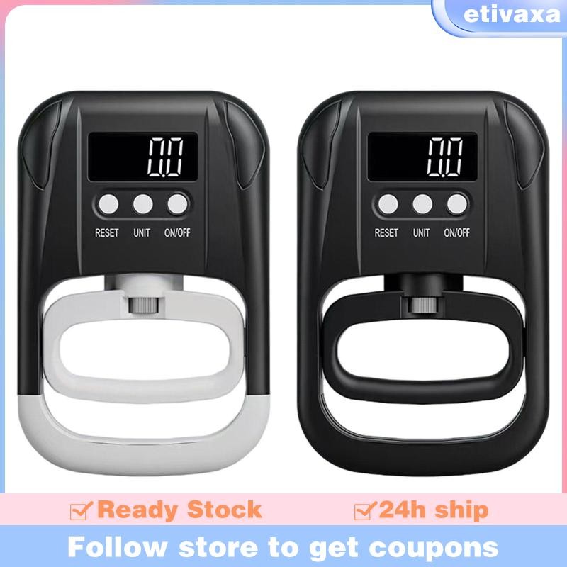[Etivaxa] เครื่องวัดด้ามจับอิเล็กทรอนิกส์ Hand Dynamometer Grip มัลติฟังก์ชั่นมือออกกําลังกายจอแสดงผลดิจิตอลสําหรับออกกําลังกายอุปกรณ์การฝึกอบรม