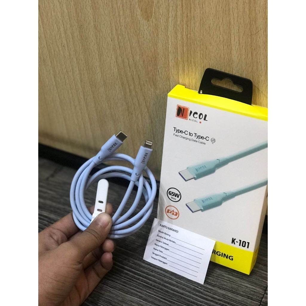 NICOL K-101 MICRO / TYPE C / IPHONE / TYPE C TO IPHONE CABLE / TYPE C TO C CABLE FAST CAS