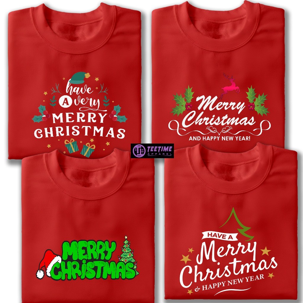 【2024】TEETIME Christmas Collection Design Red Printed T-Shirt Graphic Shirt Adult/kids Unisex