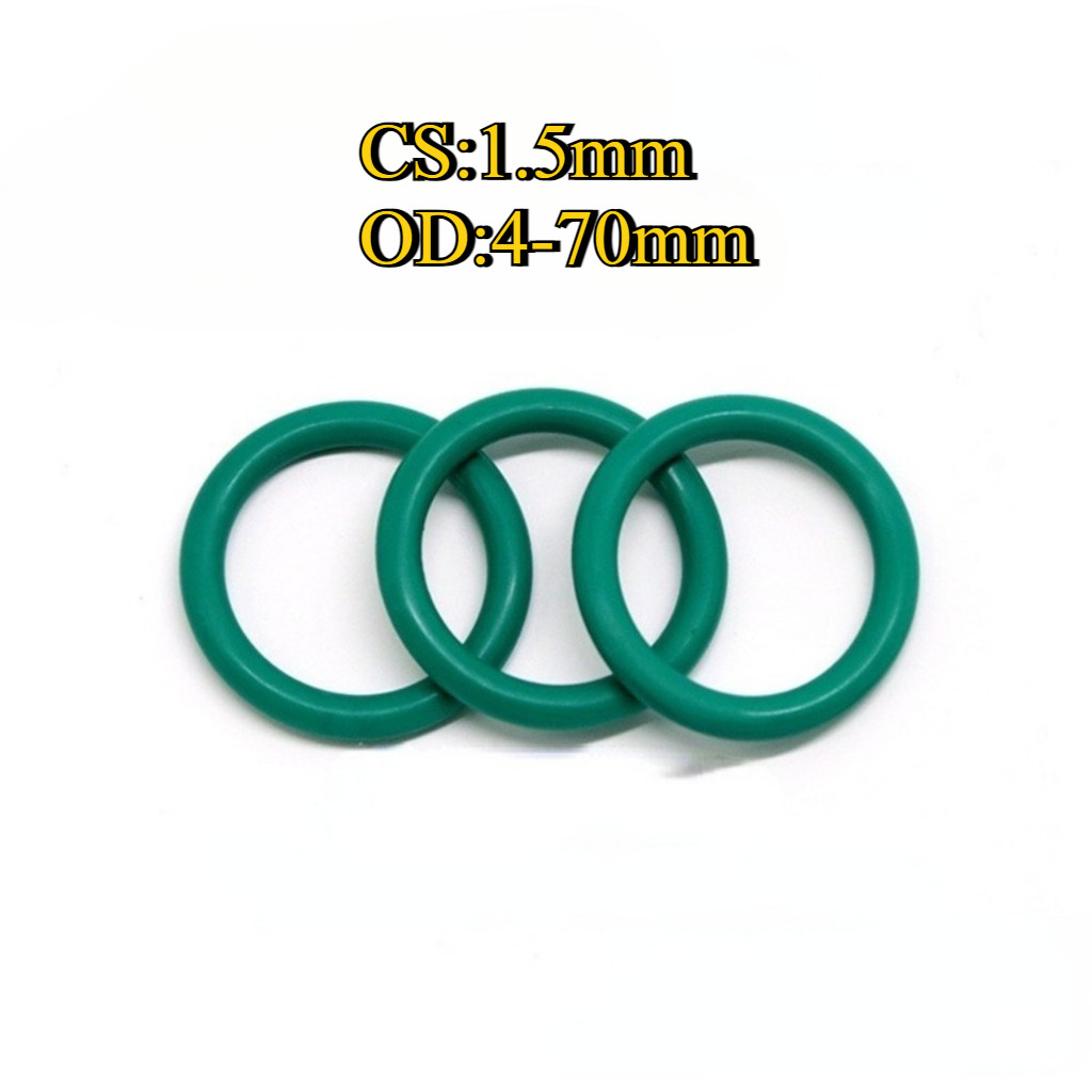 [SMY] โอริงสีเขียว โอริง FKM แหวนปิดผนึก CS1.5mm * OD4-70mm