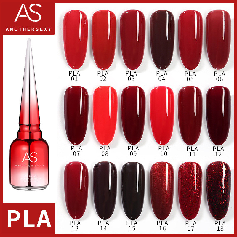 PLA สีเจลโทนแดง กากเพชรแดง (ASฝาแหลม)