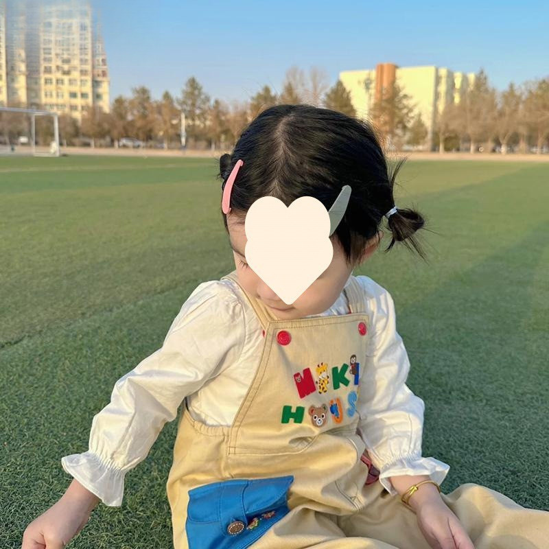 TONGCANG🌷ชุดเอี๊ยม เด็กผู้หญิง แขนกุด การ์ตูน ตัวอักษร พิมพ์ น่ารัก หวาน จั๊มสูทเด็ก - รูปที่ 2