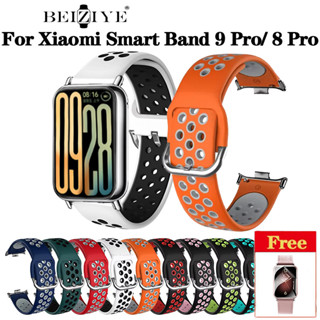 สายซิลิโคนสําหรับเล่นกีฬาสําหรับ Xiaomi Smart Band 9 Pro Ban…