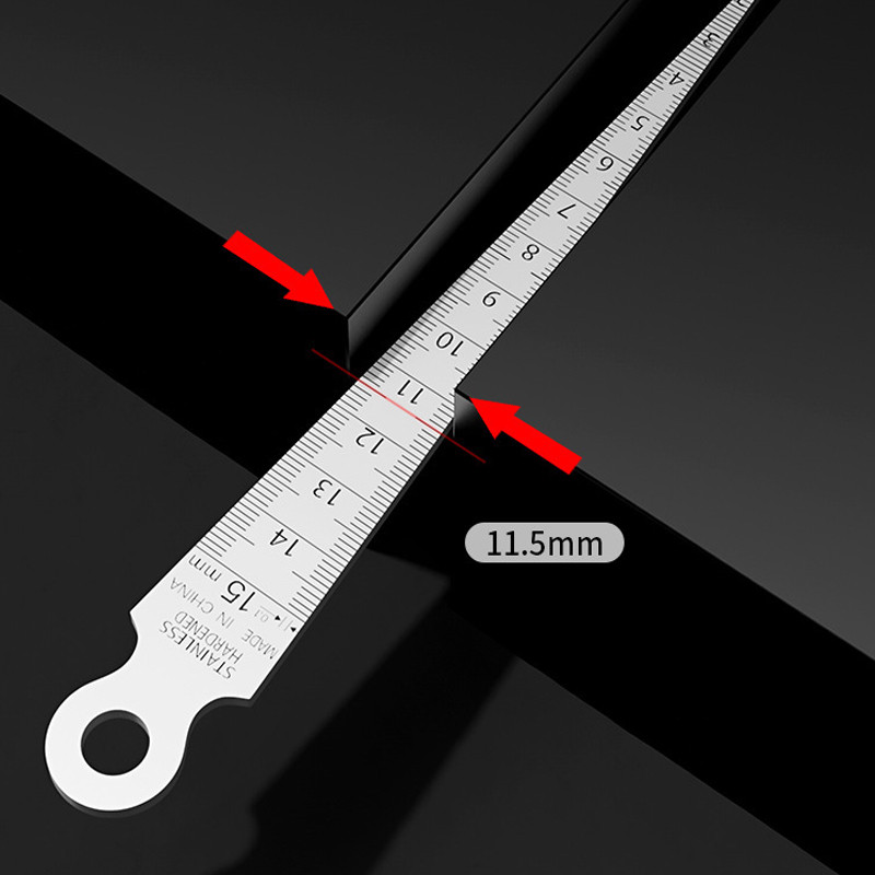 สแตนเลส Taper Gauge Feeler Gap Hole เมตริกนิ้วเครื่องมือวัดการติดตั้งวัด - รูปที่ 2