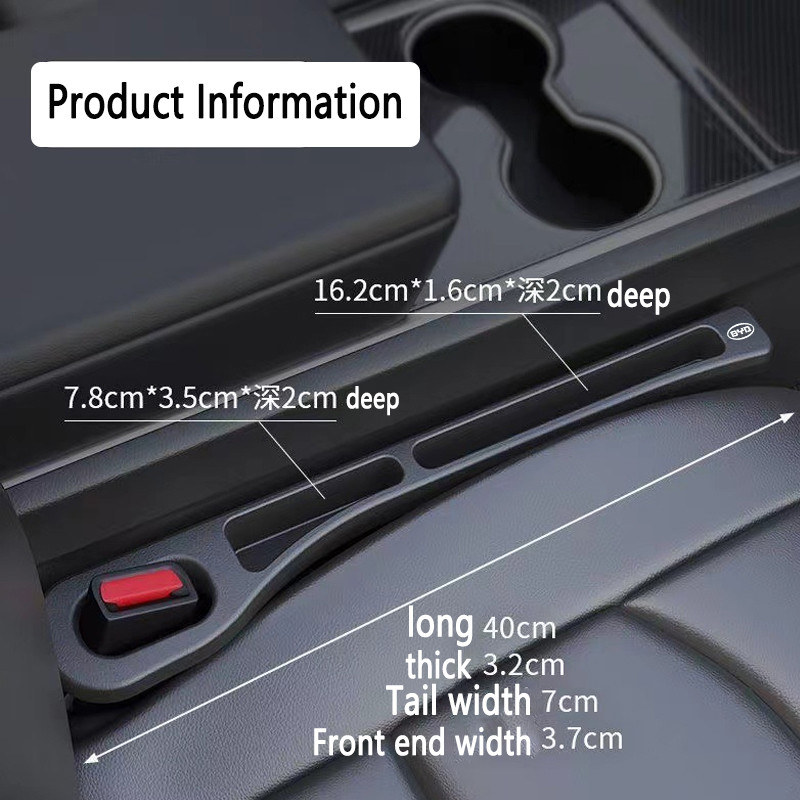 BYD รถที่นั่ง Gap Filler Plug Leak-Proof กล่องเก็บร่องเก็บติดตั้งง่าย Universal สําหรับ BYD Dolphin Atto 3 Sealion 6 Sealion 7 M6 Seal U Han EV Seagull Atto3 หยวน pl - รูปที่ 2