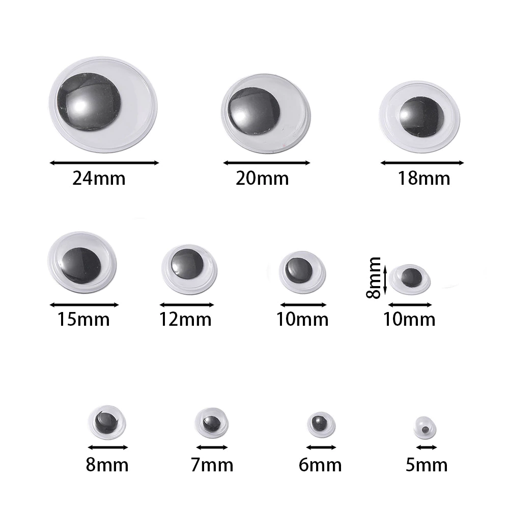 ตาเคลื่อนไหว 5-24mm 50-200ชิ้น สำหรับ DIY ตุ๊กตา thumbnail 3