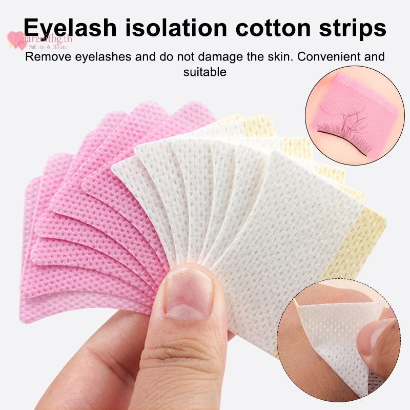 RENBG 40 ชิ้นทิ้งผ้าฝ้ายขนตา Patch สติกเกอร์สําหรับถอดขนตาอายแชโดว์ Eye Pads Patch Eyelash Extension แต่งหน้า TH