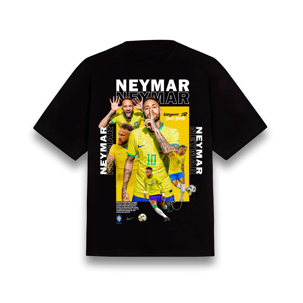 HOT👕 เสื้อยืด Camisa Neymar Jr - Jogo Bonito  T-shirt S-5XL
