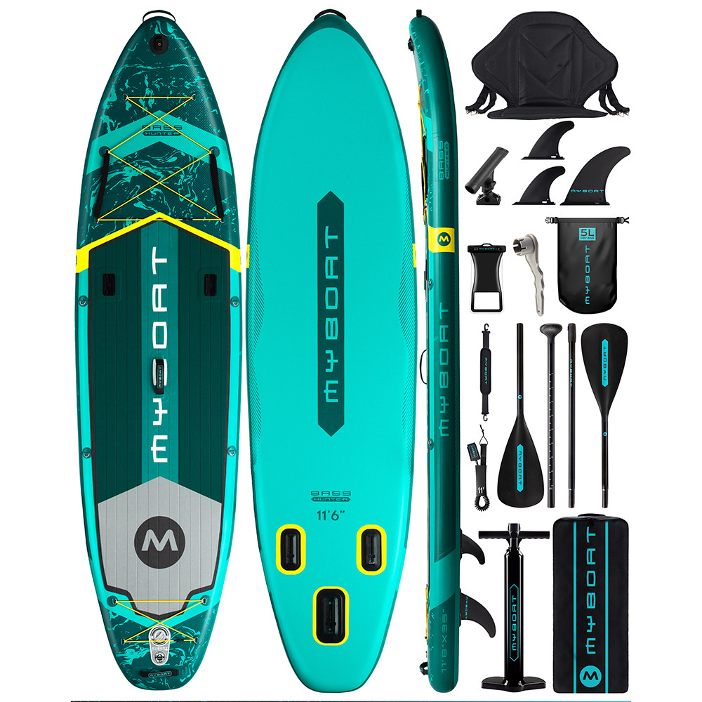 Myboat SUB กันน้ํา Inflatable Paddle Board 116x35x6 ผู้ใหญ่สไตล์ยืนตกปลาน้ําพร้อมอุปกรณ์เสริม SUP
