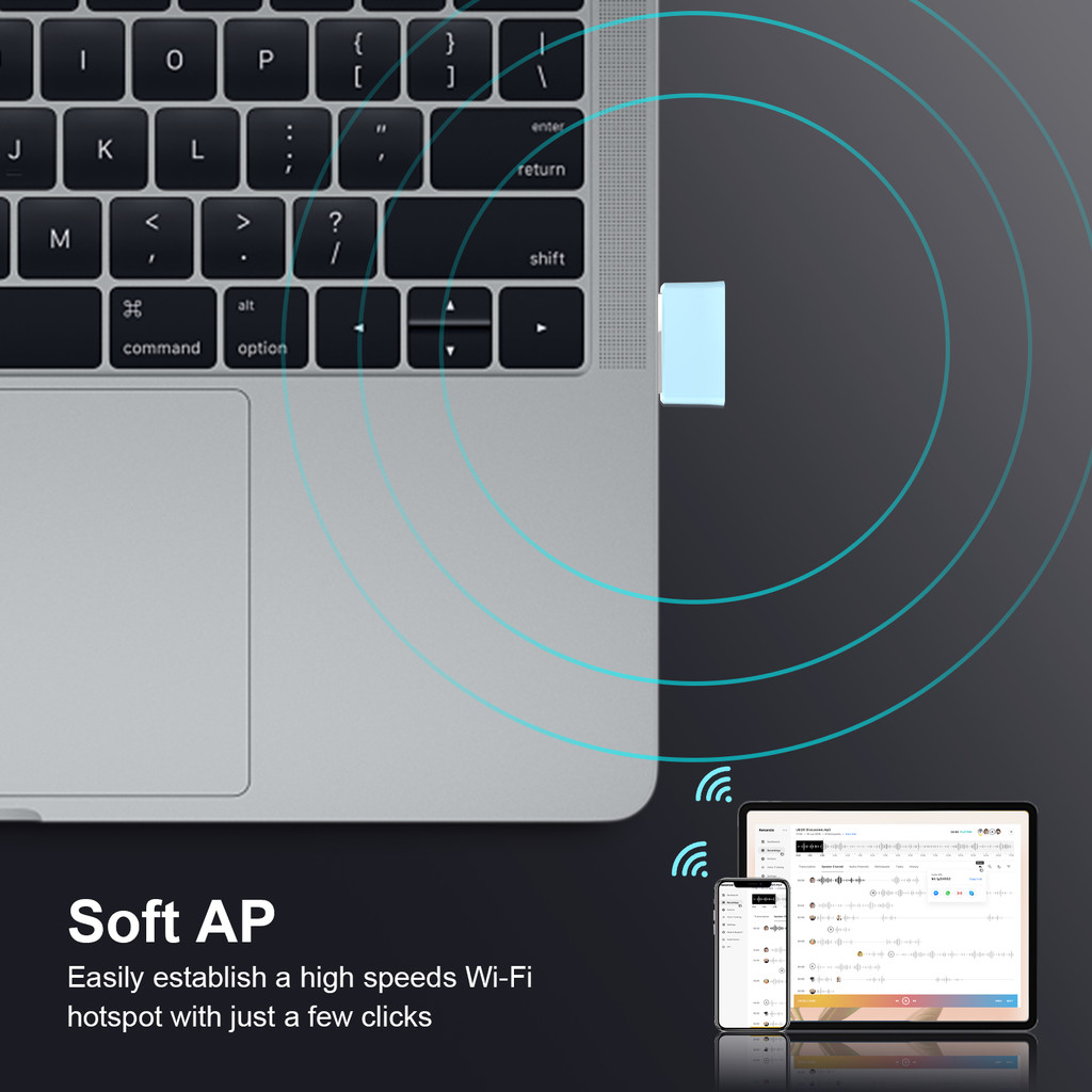 Comfast ตัวรับสัญญาณ Wifi รองรับขายส่ง RTL8188GU ชิปไร้สาย LAN Ethernet Wi-Fi Dongle CF-WU816N