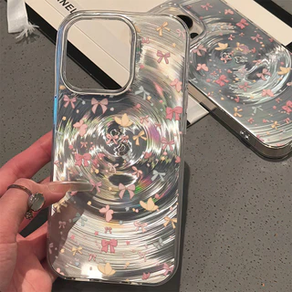 เคสไอโฟน13 16 ลายดอกไม้น้ำวน เคส For IPhone 11 13 12 14 15 16 Pro Max IP 8P 7P Plus X XR XS Max SE กันกระแทก เคสมือถือ