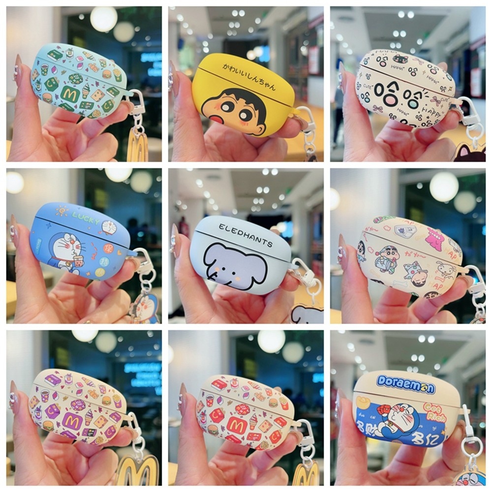 คู่น่ารักพร้อมจี้การ์ตูน Matte Case สําหรับ Sony WF-1000XM5 TPU สีสันผิวหูฟังปลอก Sony WF-1000XM5 ฝาครอบ