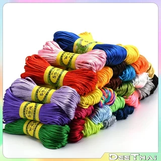DeeThai ไหมจีน เชือกถักมือ ไนล่อน 2.5mm*20m มี 10 สี สําหรับถักมาคราเม่ นอตจีน DIY Handcraft rope