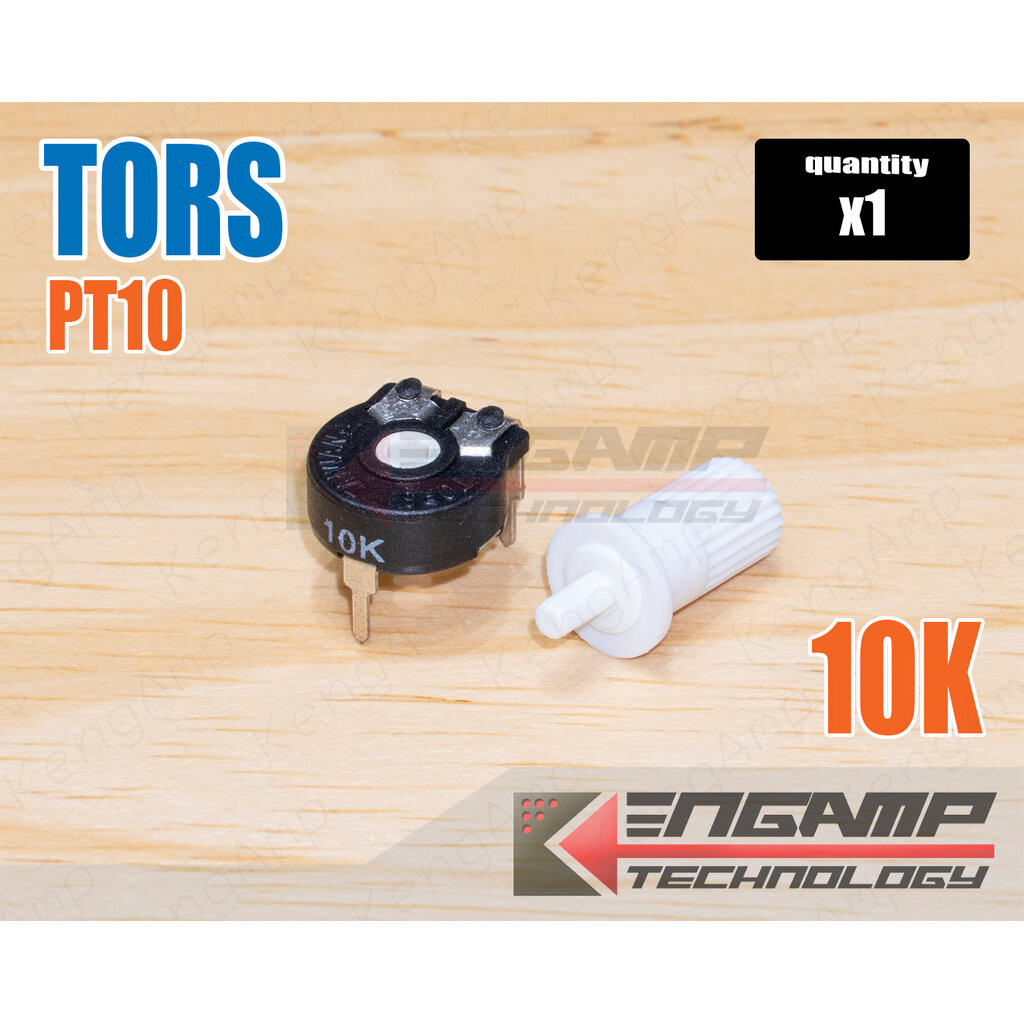 (1ตัว) PT10 -10K พร้อมมือหมุน TORS (TAIWAN) Trimmer ขนาด 10mm