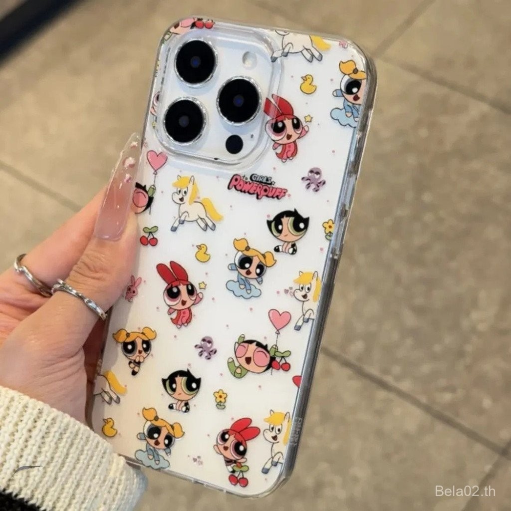 เคสโทรศัพท์มือถือสำหรับ iPhone ตำรวจหญิงสองชั้น LMD สีขาวสำหรับ iphone16/15pro/14/13PROMAX เคสโทรศัพ