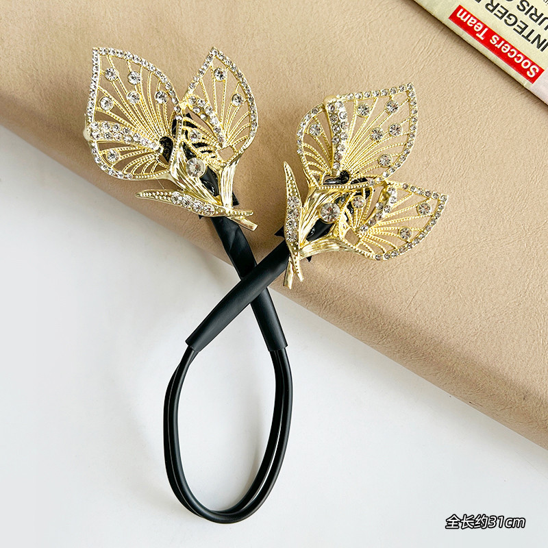 เดี่ยวเกาหลีวินเทจ คาลล่า ลิลลี่ต้นไม้ใบขดลวดผมสิ่งประดิษฐ์บิดคลิปพร็อพพรรคโบว์เครื่องประดับผมผู้หญิง - รูปที่ 7