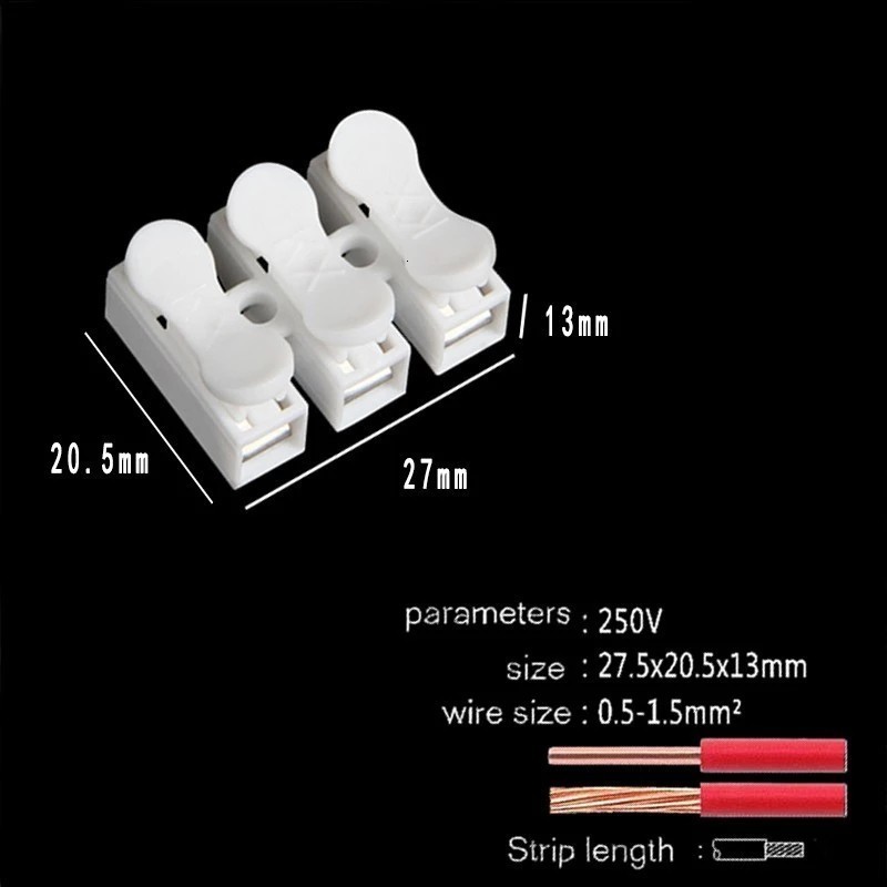10pcs G7 สีขาวรุ่น CH-2 CH-3 สายไฟแรงดันไฟฟ้า 250V สายไฟ รูปที่ 4