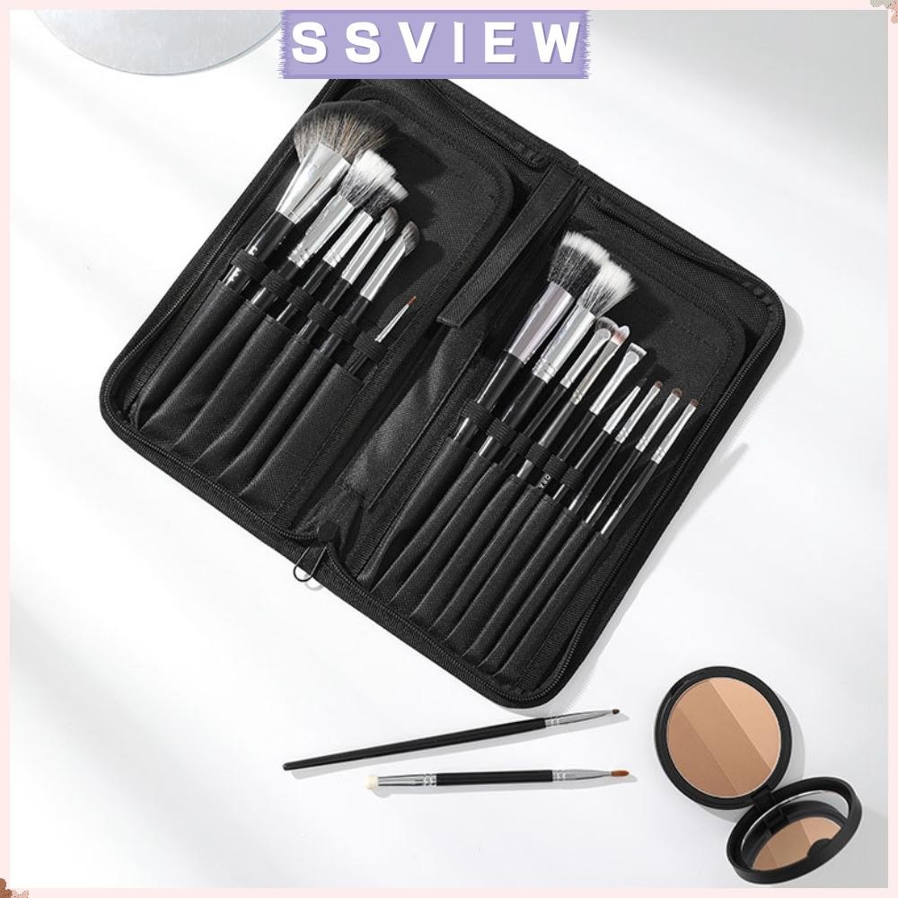 Stillsaview Make Up Brush Bag, กระเป๋าใส่แปรงทาสีแบบพกพาที่ทนทาน, ตําแหน่ง 15 หลุมความจุขนาดใหญ่ช่างแต่งหน้า Toolkit