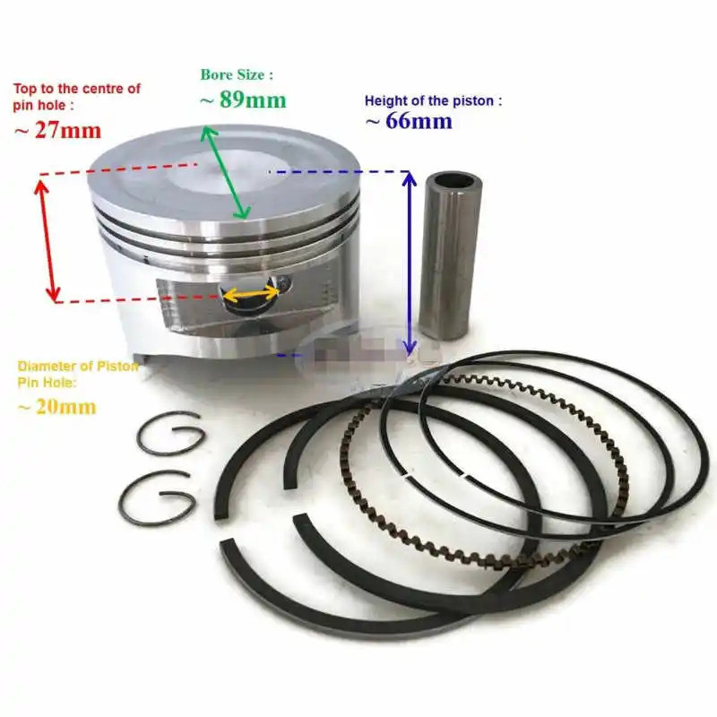 Gx420 PISTON ชุด std 90 มม.92 มม.สําหรับ HONDA GX440 190F 192F 15HP16HP 405CC 420CC 4 CYCLE คลิป PIN ASSEMBLY การจัดส่งที่สมบูรณ์