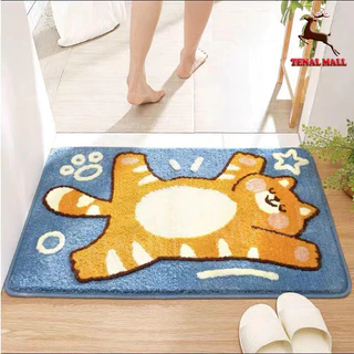 (ขนาด 60X40cm.) พรมเช็ดเท้า พรมเนื้อนุ่ม ผ้าเช็ดเท้า ซับน้ำได้ดี นุ่มสบาย พรมกันลื่น