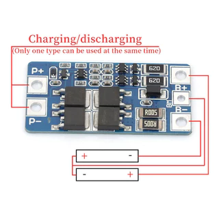 BMS 2S 10A 6.4V 7.4V 8.4V LiFePO4/Lithium 18650 แบตเตอรี่ชาร์จพร้อม Balance Equalizer Short Circuit/Overcharge Protection