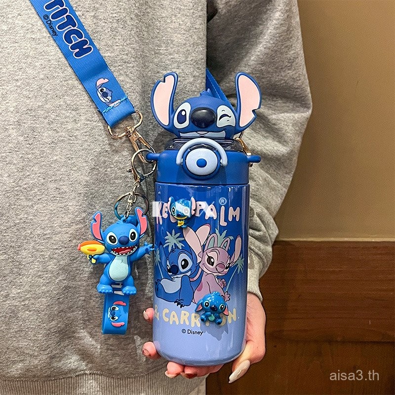 ขวดน้ำเก็บความเย็น Disney Stitch 2025 ใหม่ แก้วน้ำเย็น แก้วหลอดสำหรับเด็ก แก้วพกพา ของขวัญวันเกิด