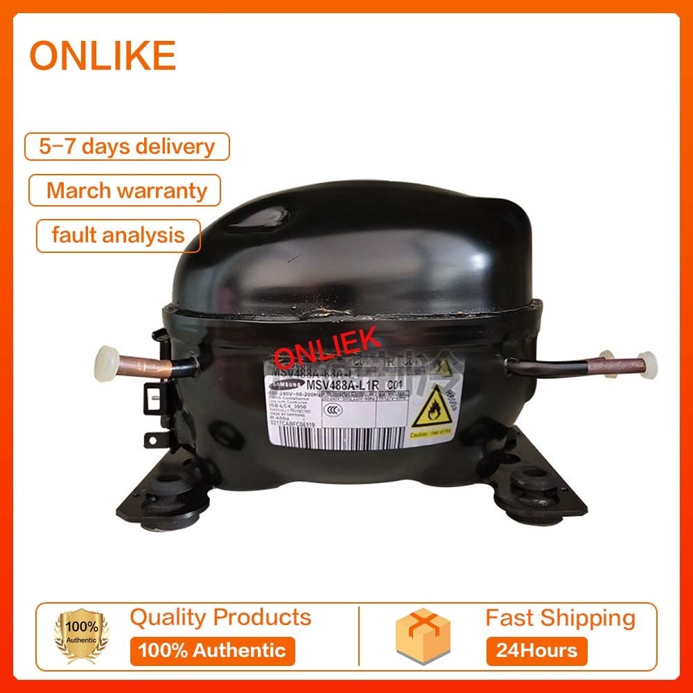 90% ใหม่คอมเพรสเซอร์ตู้เย็นความถี่ตัวแปร msv488a-l1r nc4av80alr msv4a1a-l1b ใช้ได้กับ Samsung