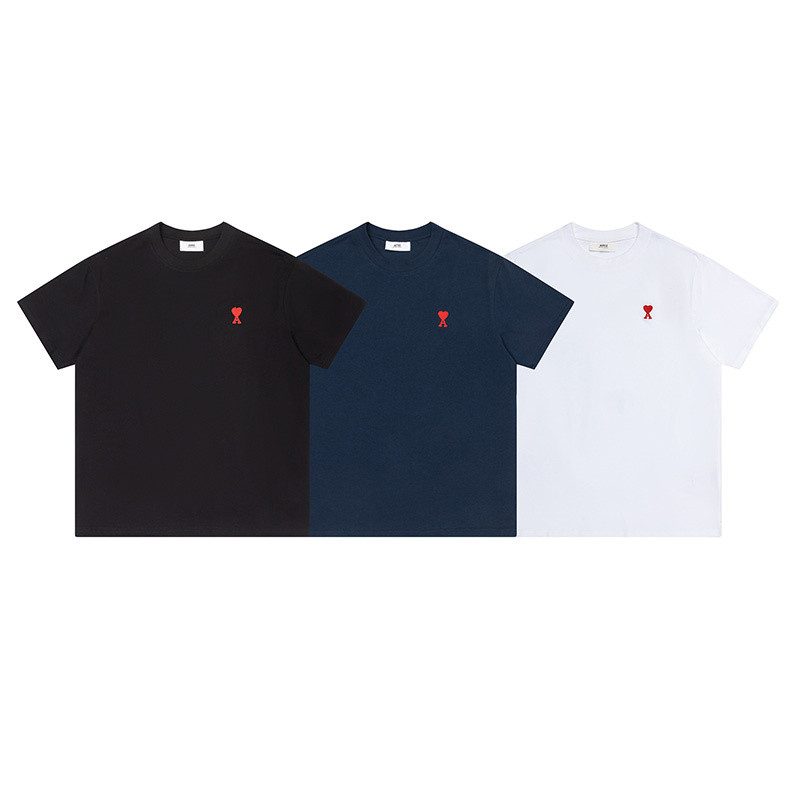 เสื้อยืดไซส์บวก High Street สำหรับผู้ชายและผู้หญิง สีแดง ทำจากผ้าฝ้าย แขนสั้น