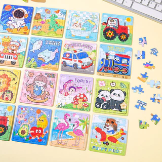 GeeToy ชุดจิ๊กซอว์การ์ตูนสัตว์น่ารัก 10 แผ่น/เซ็ต ของเล่นเสริมพัฒนาสมอง สำหรับเด็ก