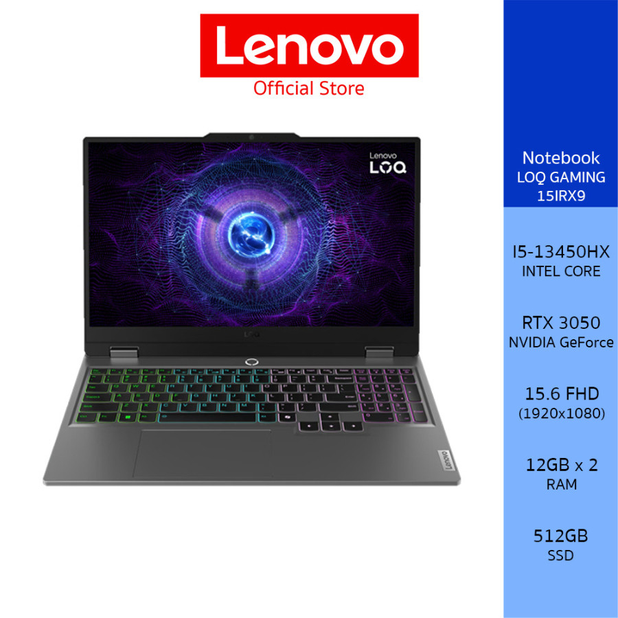 [ผ่อน 0%]Lenovo LOQ 15IRX9(83DV00LDTA)Notebook Intel I5-13450HX Nvidia Geforce RTX 3050 144Hz
