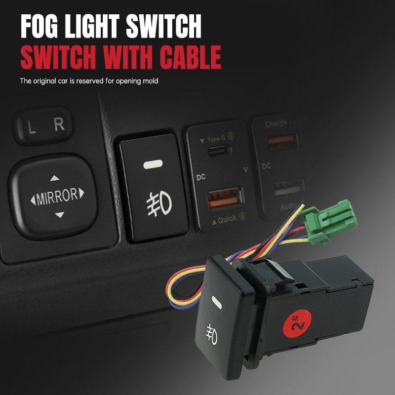 iuggyit ขายดี สวิตช์ไฟตัดหมอก LED 12V 35A 2 ตําแหน่ง สําหรับรถยนต์