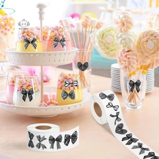 {เมย์เบส} 500แผ่นการ์ตูนแฟชั่นโบว์สติ๊กเกอร์สีชมพูโบว์ปิดผนึกสติกเกอร์สร้างสรรค์ ทําเอง สติกเกอร์ตกแต่งเด็กรางวัลป้ายของขวัญ {ไทย}