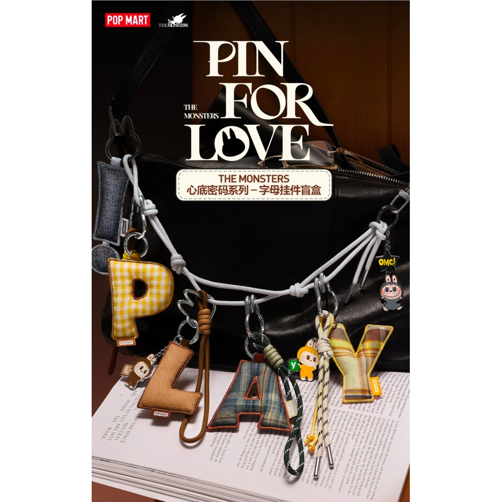 [August 28 Release] POPMART THE MONSTERS Heart รหัสผ่าน Series-Letter Pendant Mystery Box Random