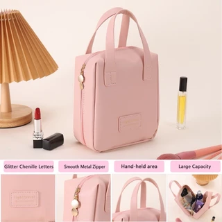 กระเป๋าเครื่องสำอาง หนัง PU กันน้ำ จุของได้เยอะ พร้อมที่จับ อเนกประสงค์ (GC-175) แบบพกพา สวยมาก