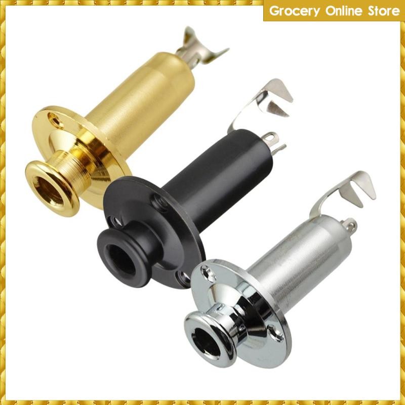 [Wishshopelxl] ทองเหลือง 1/4" Strap End Pin Output Input Jack