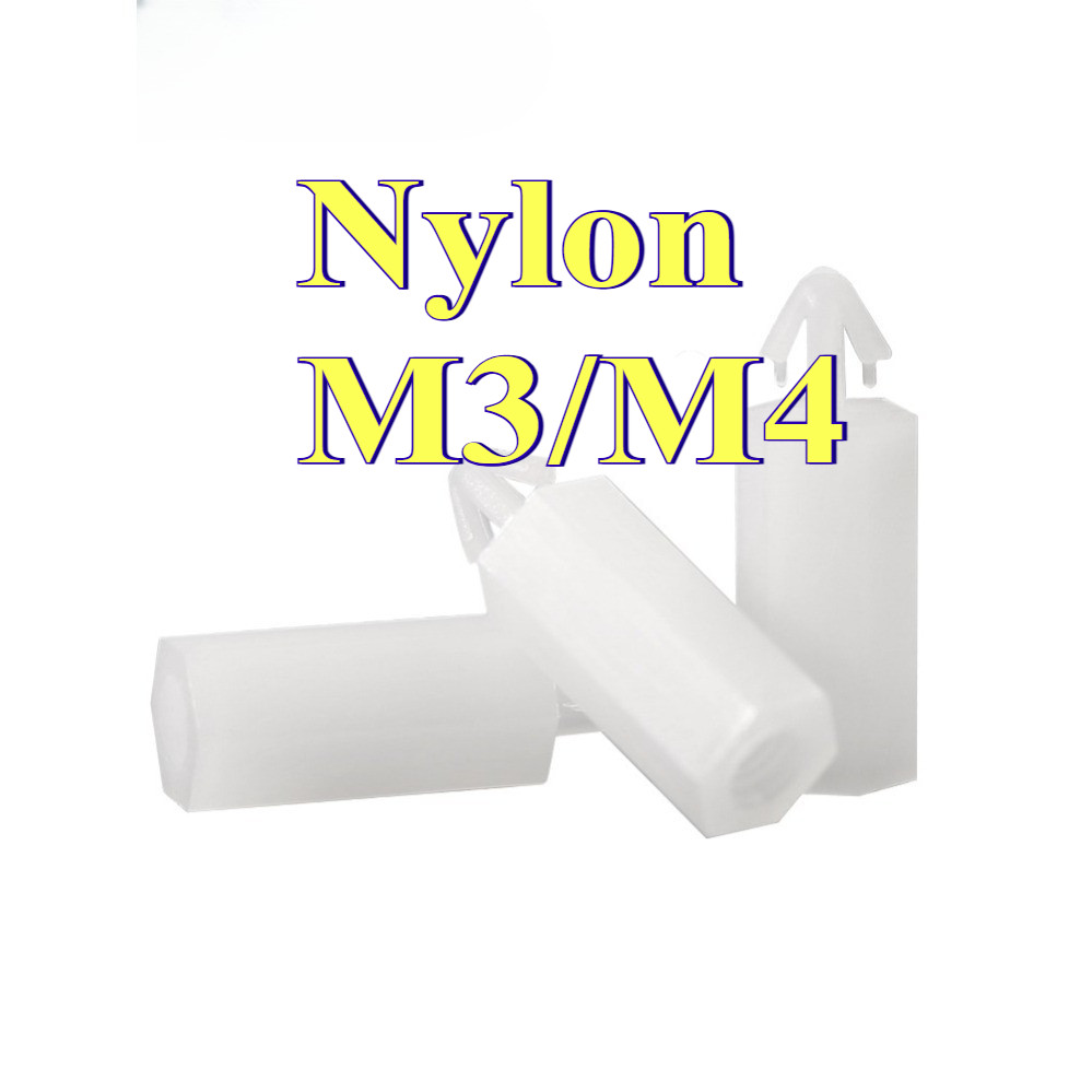 หัวเข็มขัดหกเหลี่ยมคอลัมน์ไนลอน M3 push-in PC board spacer คอลัมน์ยกคอลัมน์เครื่องบินหัวพลาสติกแยกคอ