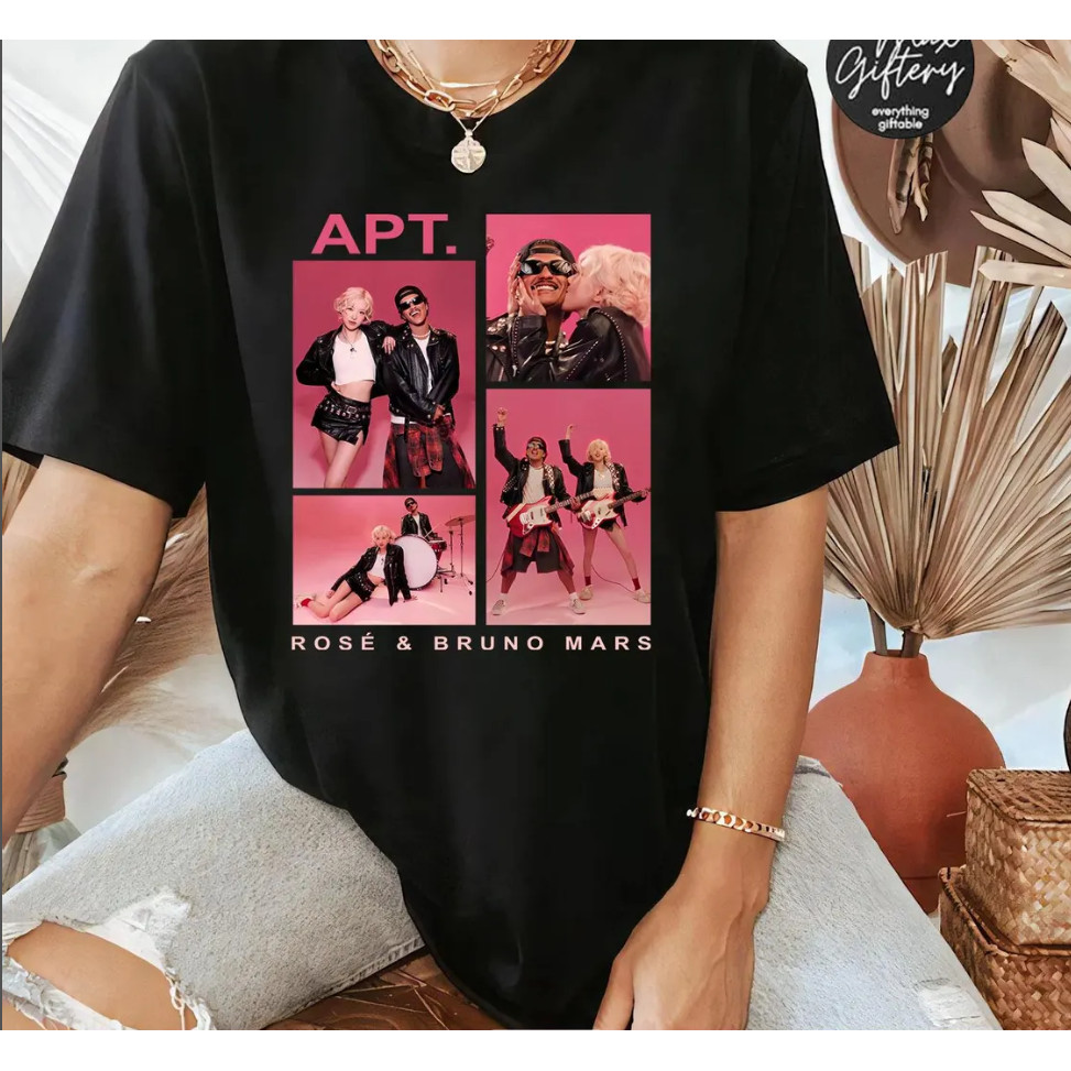 ❤‍🔥 APT Apateu Shirt, Rosé T-shirt, Rose&Bruno T-Shirt, Mars And Rose New Song APT  T-Shirt S-5XL 💯