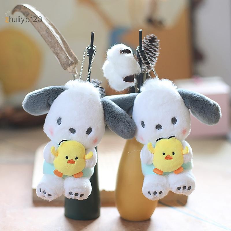 <zhuliye123>Sanrio ตุ๊กตาตุ๊กตาพวงกุญแจ Pochacco Key Chain ของขวัญวันหยุดสาวกระเป๋าจี้ Ch Kawaii ตุ๊กตาของเล่นอุปกรณ์เสริมกุญแจรถ Nice
