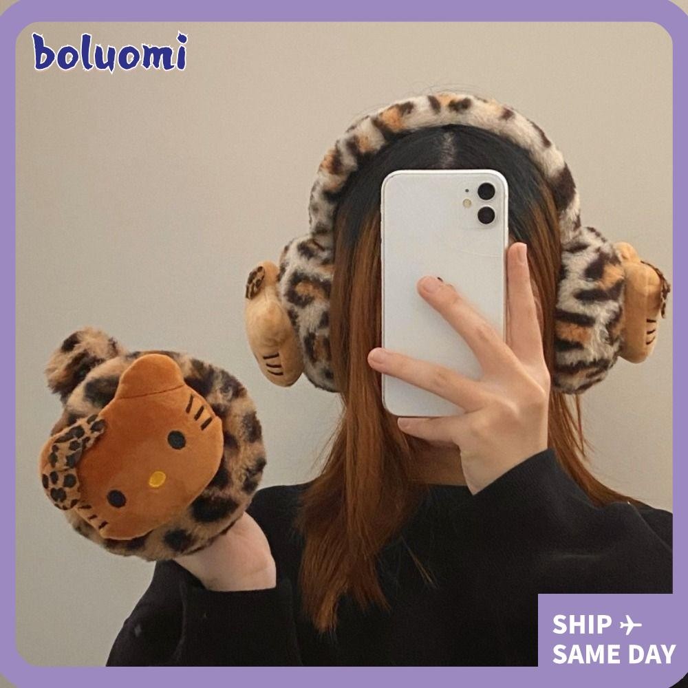 Bolumi ที่ปิดหูกันหนาวอุ่นในฤดูหนาว, ที่อุ่นหู Hello Kitty สบาย, ที่ครอบหูป้องกันความเย็นกลางแจ้งแบบนุ่มหรูหรา