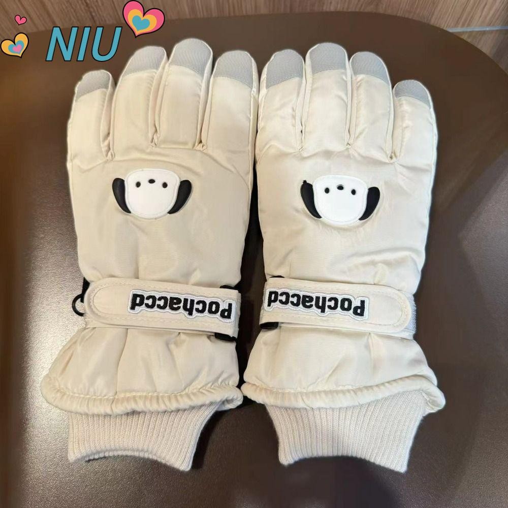 Niuyoujs ถุงมือกลางแจ้ง, Thicken Warm หน้าจอสัมผัส Windproof ฤดูหนาวถุงมือสกี,แฟชั่นลื่น Pochacco Kuromi ขี่จักรยานกีฬาถุงมือ