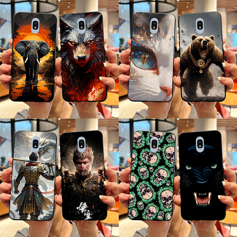 สําหรับ Samsung Galaxy J7 Plus J7Plus J7 + 2018 กรณีหรูหรา Black Myth Wukong ทาสีซิลิโคนกันกระแทกนุ่มปกหลังสําหรับ Samsung J7 Plus ปลอก